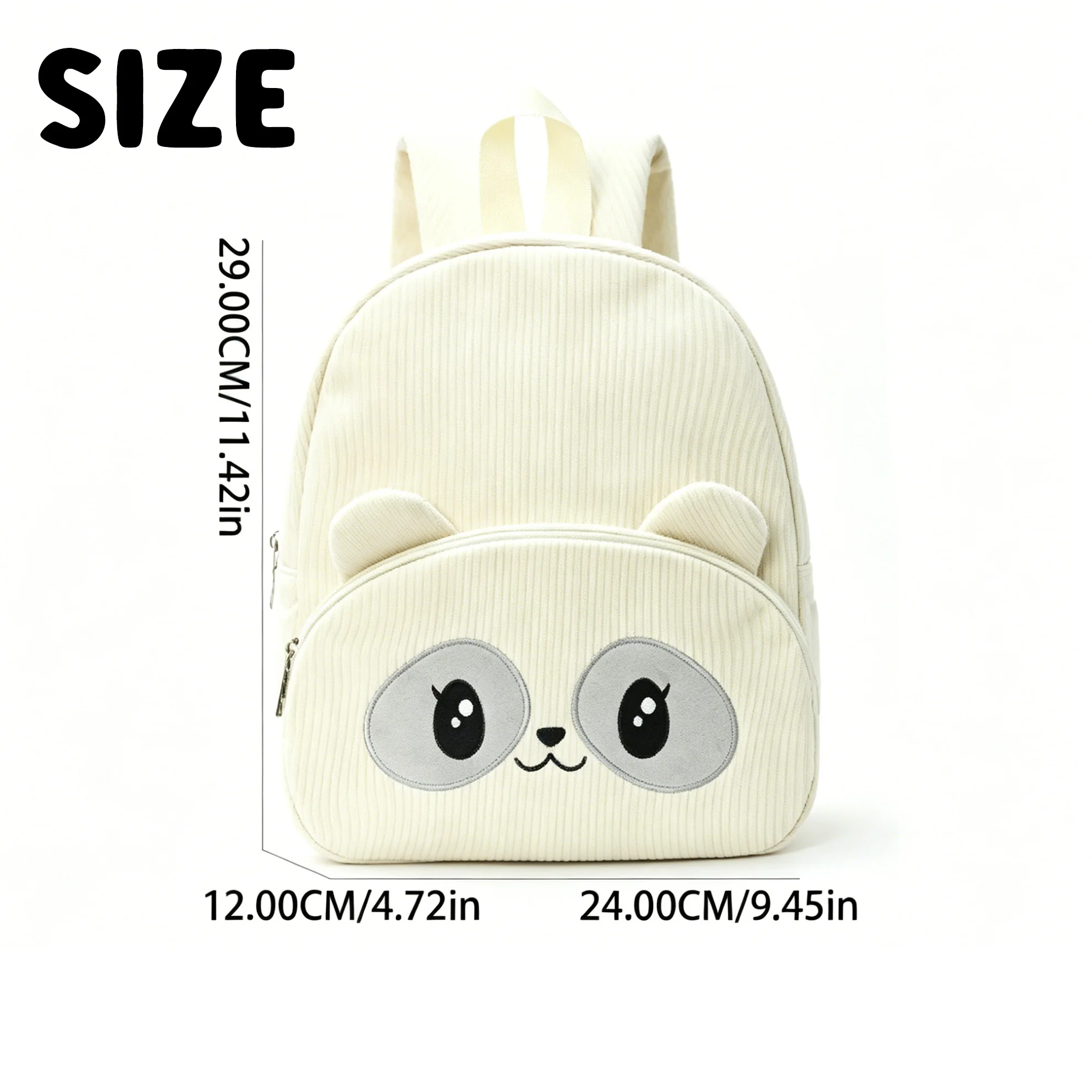 Custom Embroidered Name Kids Backpack Corduroy Cartoon Panda Unicorn Duck Toddler School Bag,Baby Shower Gift - view 6
