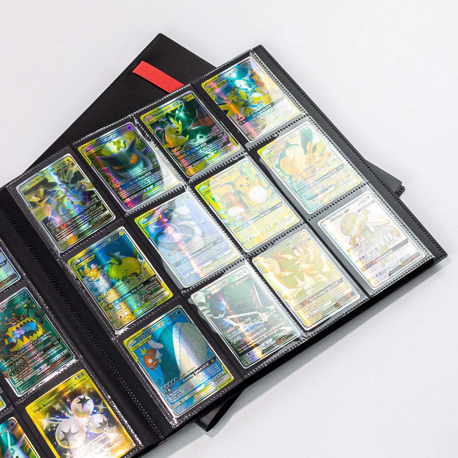 Cards Binder Strap Design 12 Pockets 480 Cards Large Capacity Collector Storage Album for Gaming Cards Protect Storage Organizer