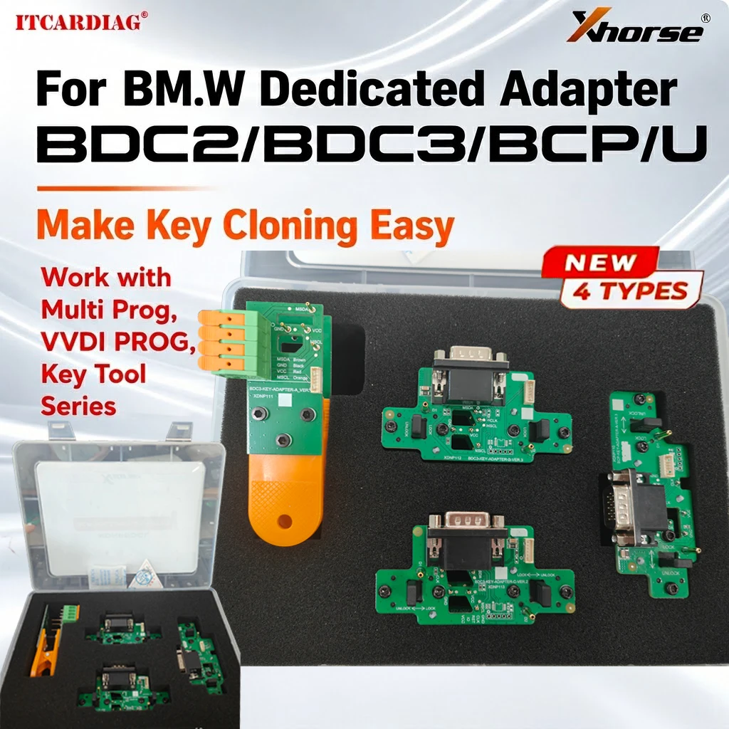 2026 Xhorse XDNPBDGL Adaptateur dédié pour BM.W BDC2 / BDC3 / BCP / U, 4 types neufs compatibles avec Multi Prog, VVDI PROG, Key Tool Series