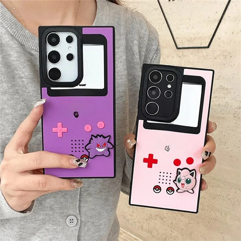 Etui z motywem Gengara i Jigglypuffa do Samsung Galaxy S20 S21 S22 S23 S24 S25 Ultra Plus FE S21fe, skórzane, z tłoczeniem — zdjęcie produktu 7