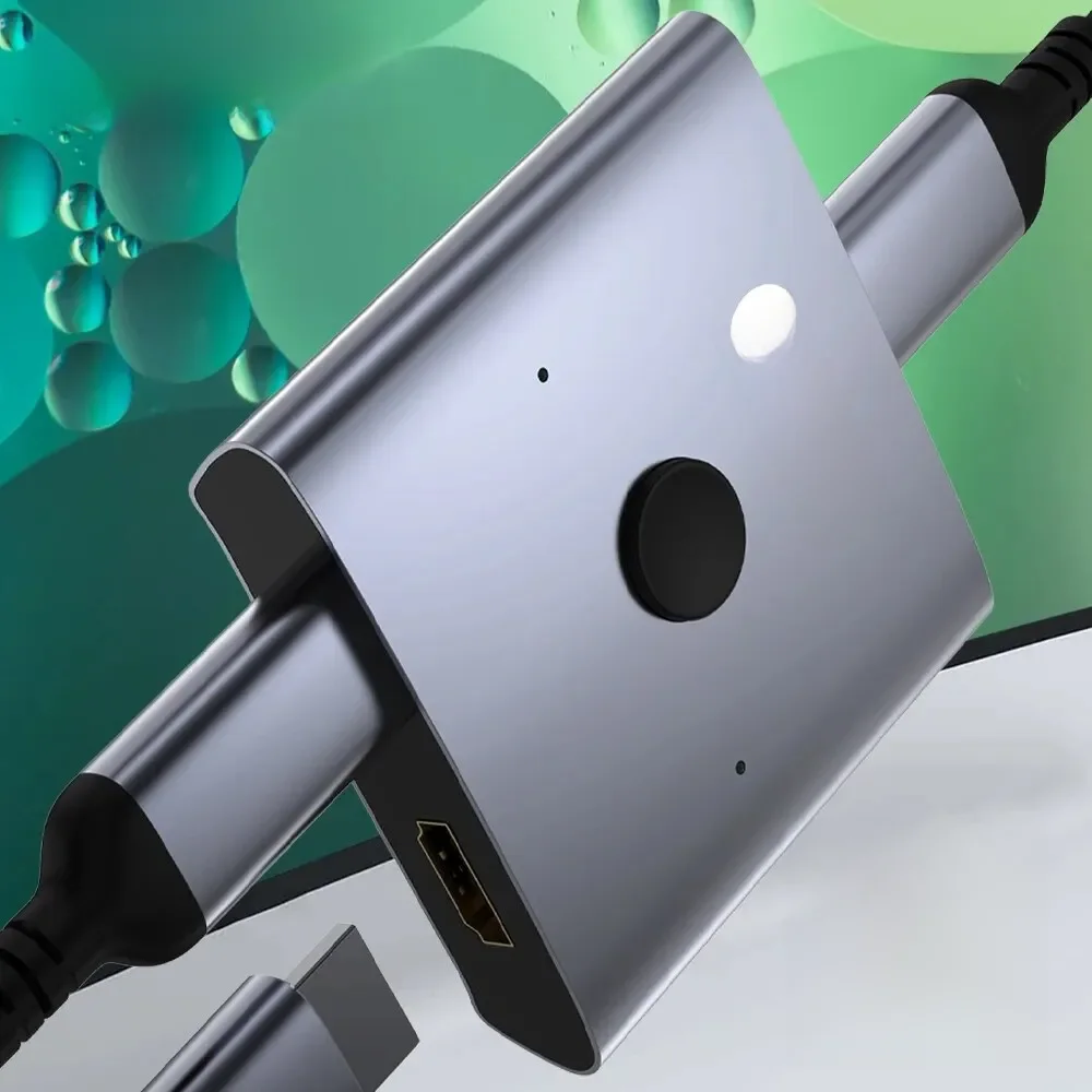 NIERBO 2 en 1 sortie commutateur bidirectionnel HDMI 4K @ 60Hz commutateur répartiteur commutateur HDMI bidirectionnel Hub HD manuel pour PC Xbox PS5/4/3