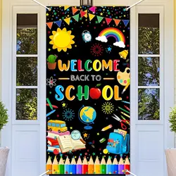 Welcome Back to School Door Banner First Day of School Party Backdrop Banner