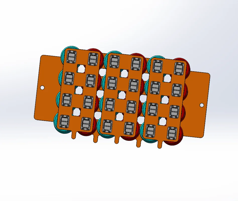 WELLGO 1SET 21700 Terminal Connectors Copper Flexible Bus Bar 6S4P 21.3MM No Spacer Copper Busbar LiFePO4 Battery Long Bus Bar view 5