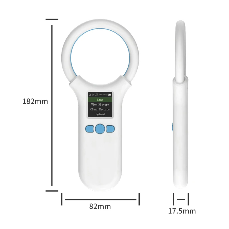 Imagem -06 - Animal Scanner Chip Pet Microchip Reader Memória Animal Tag 134.2khz 125khz 500 Registros