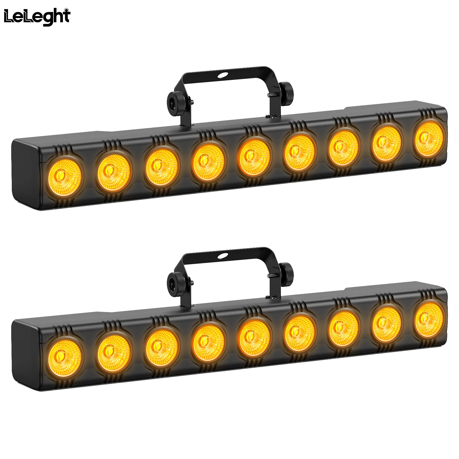 Leleght 2Pcs 9LED 4IN1 Wall Wash Lamp 36W RGBW Lights Bar Stage Lighting Effect Party Lights Projection Light for Disco Theater