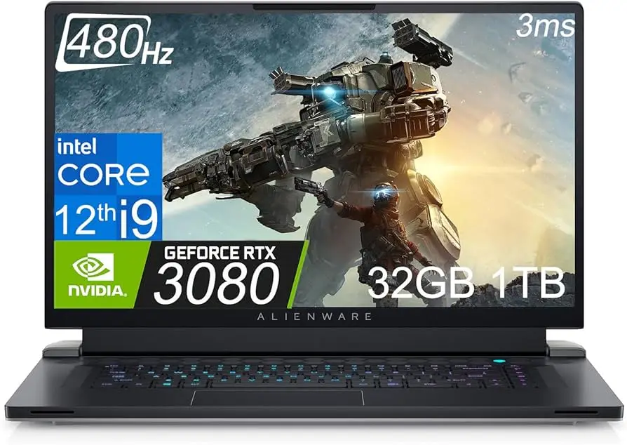 Nuevo portátil Alienware X17 R2 i9-12900HK de 5 Ghz;