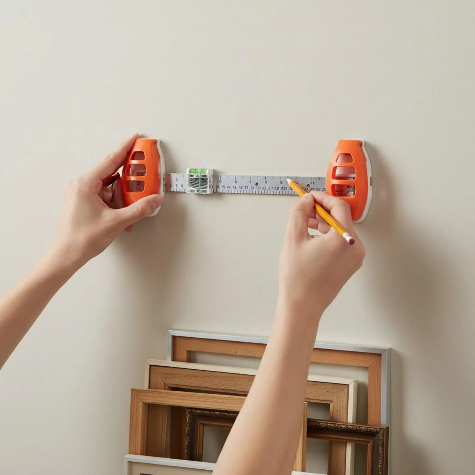 Picture Hanging Level Ruler Precision Alignment Picture Hanger Tool with Level Comprehensive Wall Frame Hanging Tool