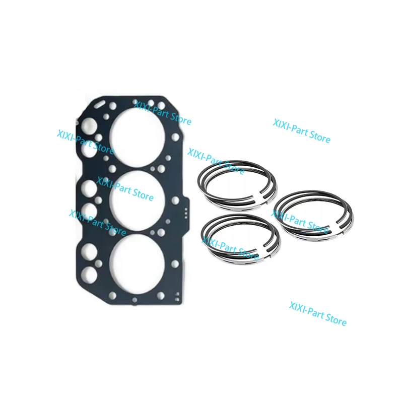 

3TNE74 Cylinder Head Gasket Piston Rings For Yanmar 3 Cylinders STD 74*1.5HK+1.5+3mm 74mm Overhaul Rebuild Kit Engine Parts