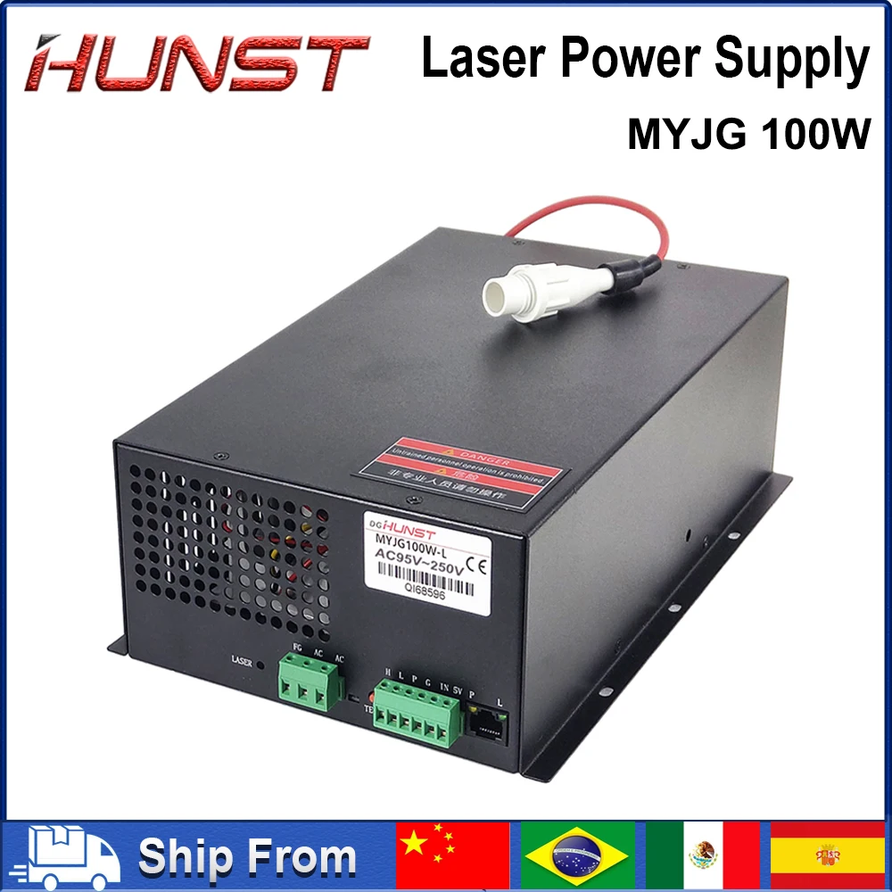 

Hunst CO2 Laser Power Supply MYJG-100W Laser Generator For 80W 100W Laser Engraving Cutting Machine Tube