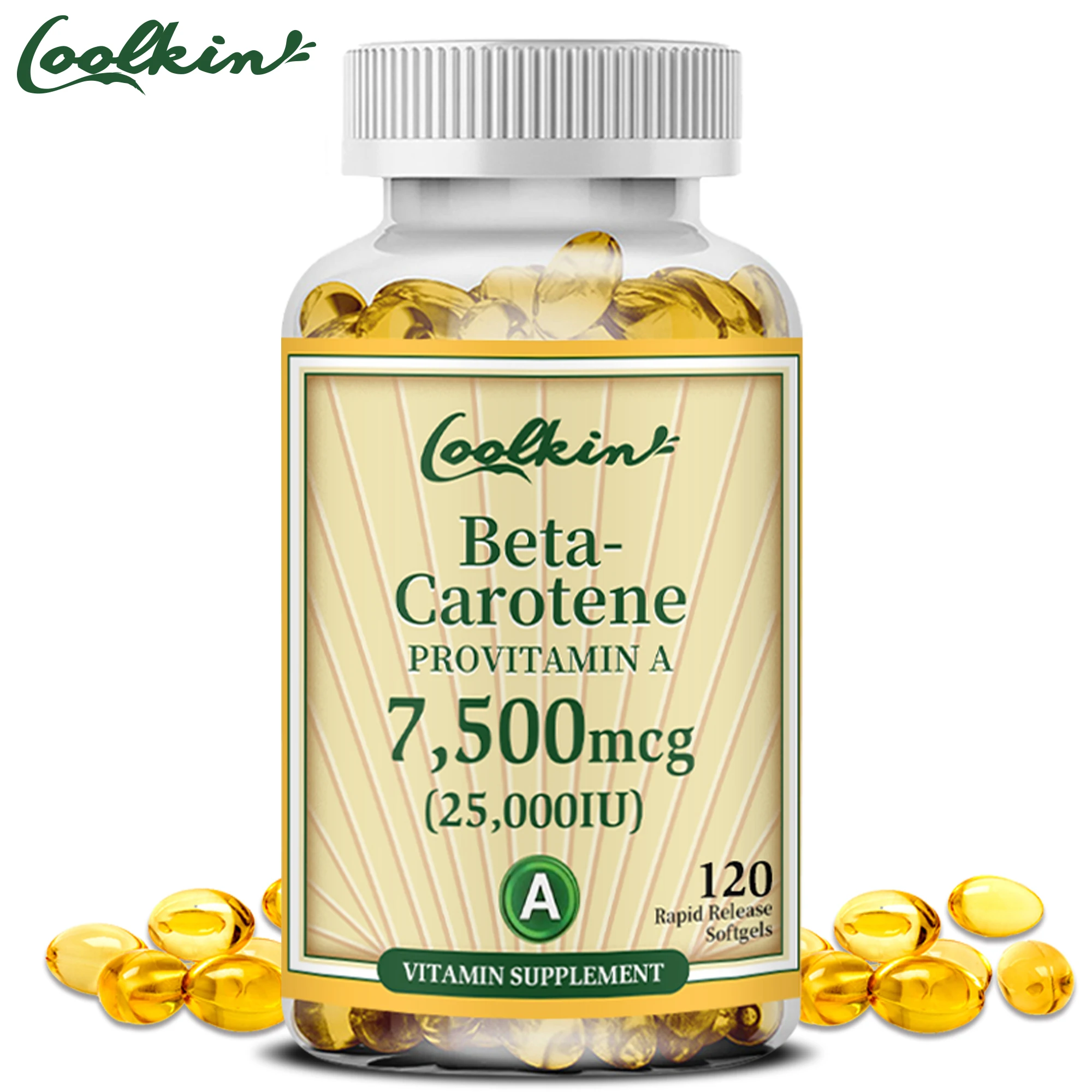 Carotene Capsules 7500mcg - for Eye Health, Promote Overall Visual Function and Macula, Fight Fatigue - 120 Capsules images - 6