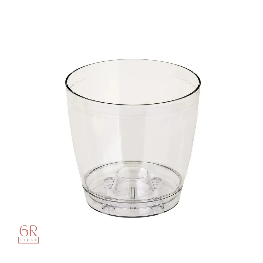 Flat Orchid Pot 1.5 lt 1 piece Orchid Flower Pot Transparent 14 Cm For Home Garden Plant Pot Nursery