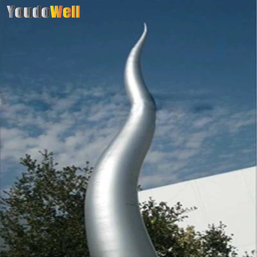 

Large Silver Curved Cone Inflatable Toy Suitable For Event, Party Decoration