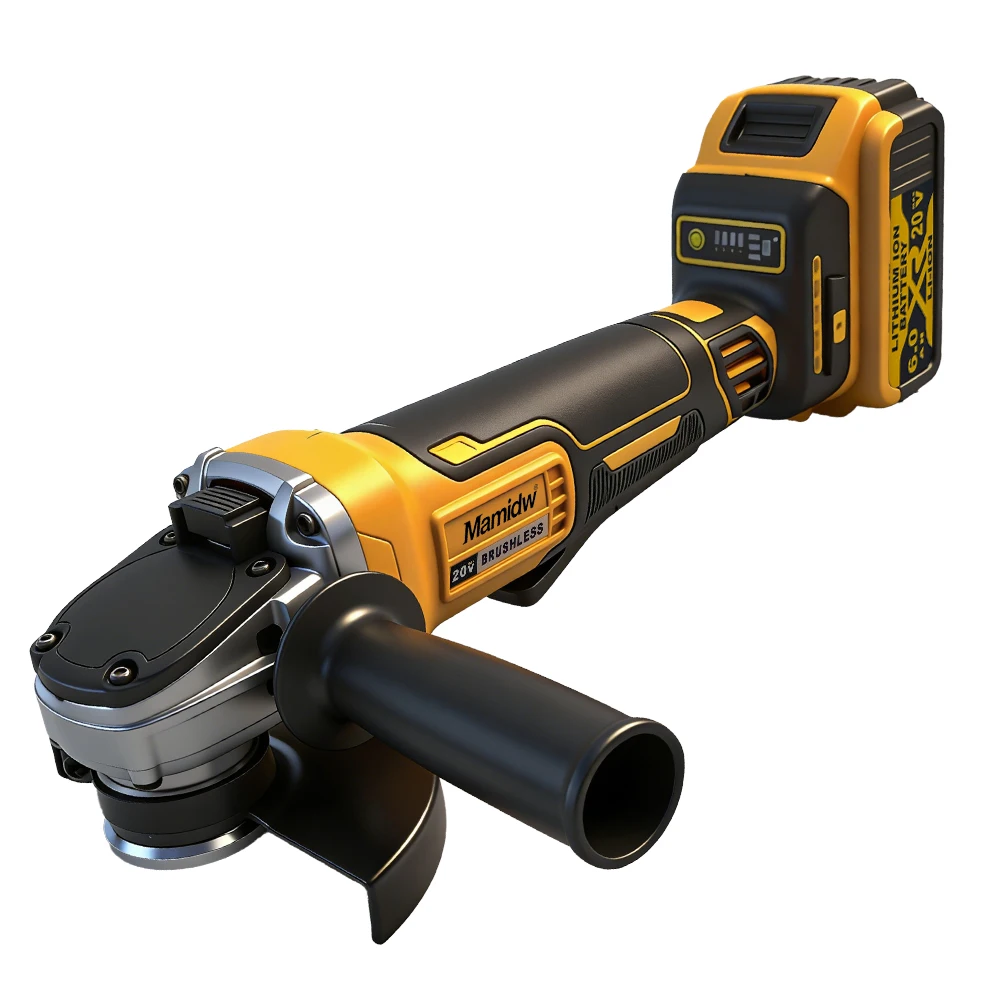 Mamidw Cordless Angle Grinder for Dewalt 20v Battery, 100/125mm Grinding Disc Lithium Powered Electric Grinder for Metal Cutting Polishing Rust Removal for Dewalt 20v Battery