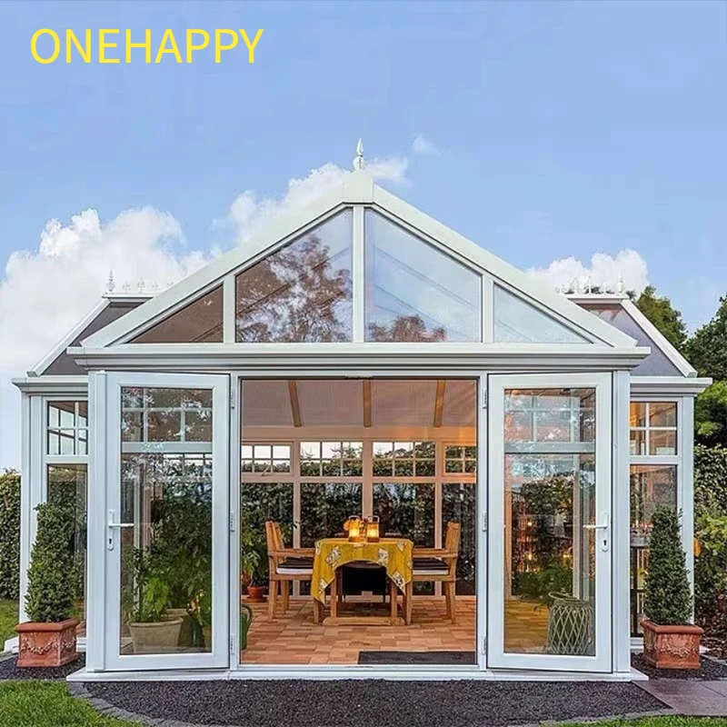 Customized sun room canopy waterproof sun protection villa garden aluminum alloy independent glass sun room