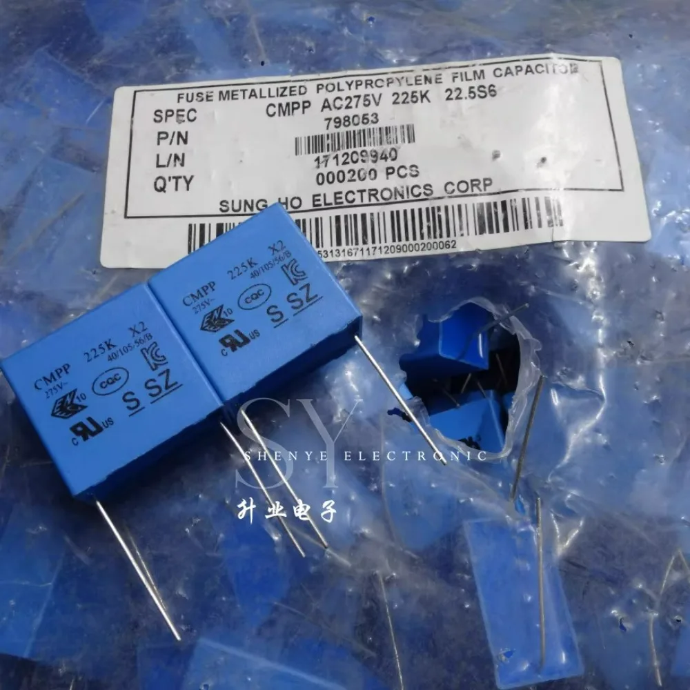 

10PCS 2.2uf/275vAC 2u2 225 New 22.5mm Film Capacitor
