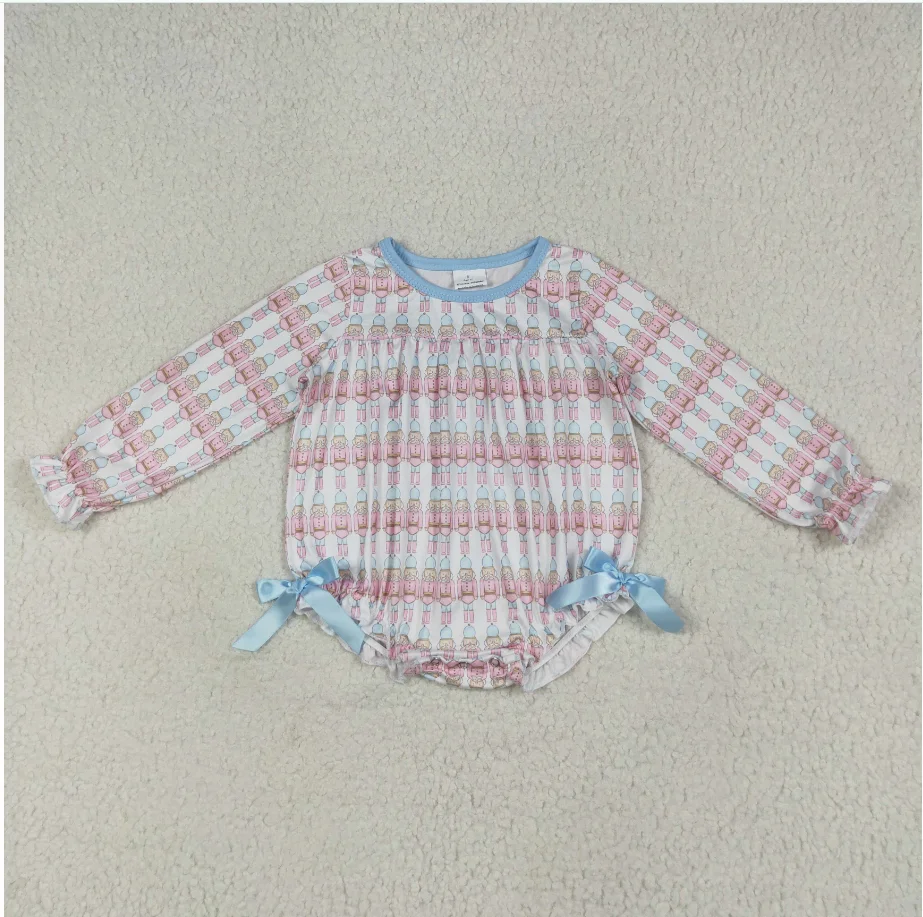 فقاعة الأطفال حديثي الولادة LR2298 Nutcracke * جندي طباعة طفل الفتيات عيد الميلاد فقاعة رومبير