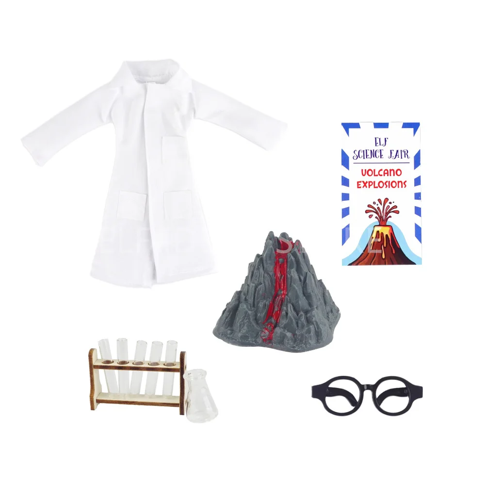 Christmas Creative Volcano Explosion Decor for Holiday Display Science Fair Set for Elf Doll