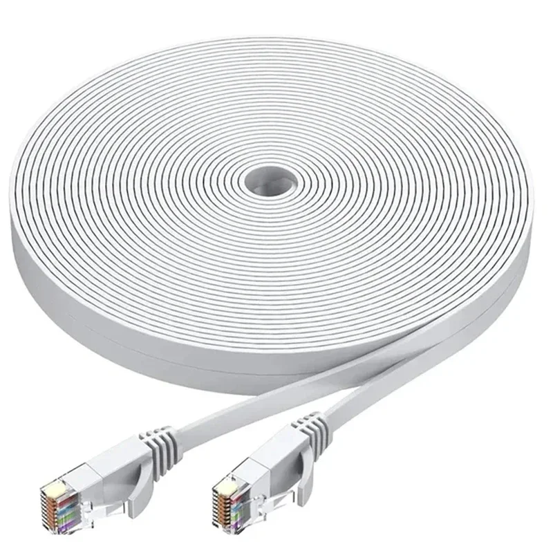 Kabel Ethernet Cat 6 Przewód sieciowy LAN, Internet, kabel sieciowy — obsługuje standardowy, szybki kabel sieciowy Cat6 Gigabit — zdjęcie 2