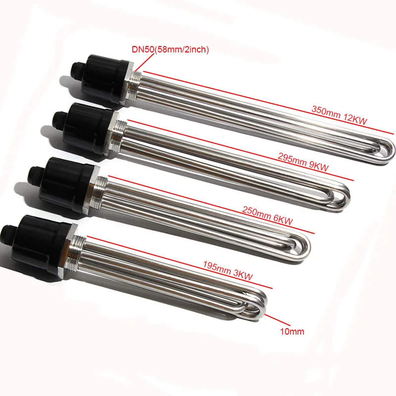 LUJINXUN 220 فولت 9KW DN50 2 "/58 مللي متر BSP عنصر تسخين المياه لآلة الجعة والتقطير مع المسمار الأرضي والمسبار