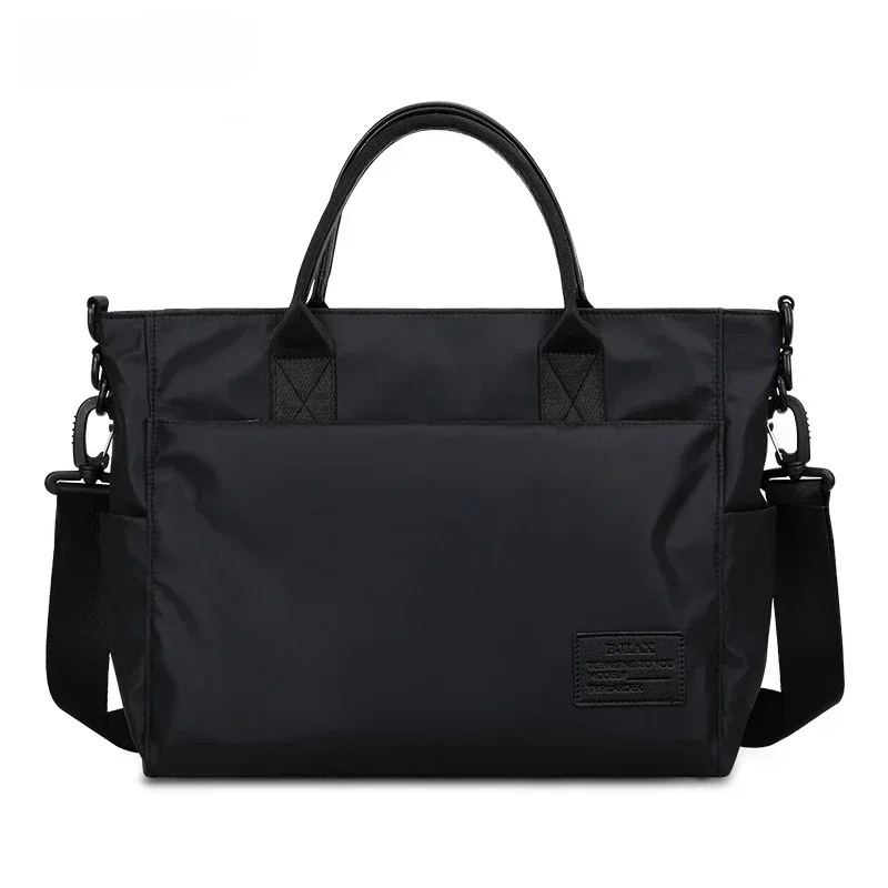 BJIAX teczka na dokumenty męska torba biznesowa prawnica torba na komputer biurowy pozioma torba na ramię Crossbody torba męska — zdjęcie 2