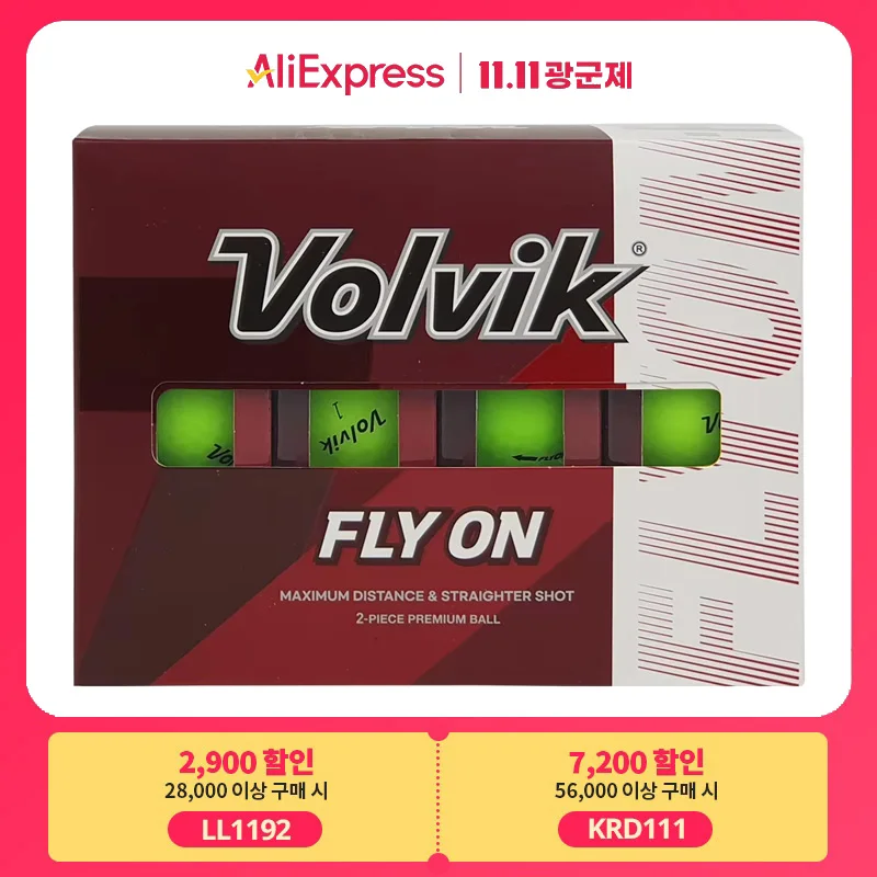 Volvic Fly-on 2 Stück Golfball 12 Stück grün