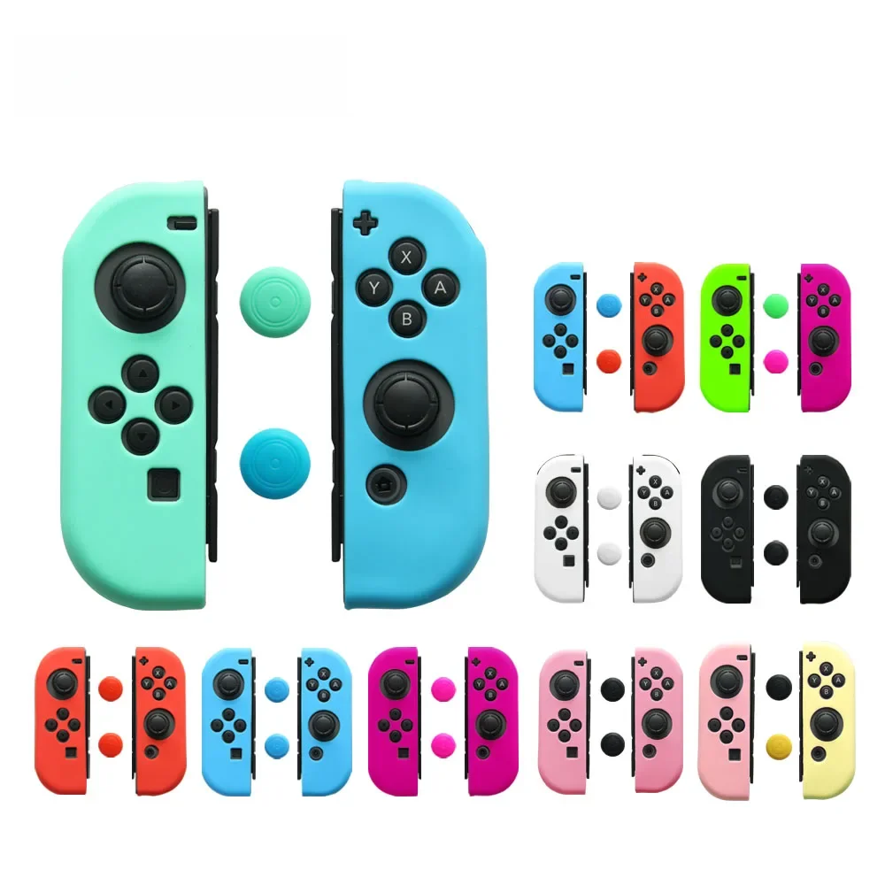 Capuchon de Joystick en Silicone souple, poignée de Protection en Gel, étui de Protection en caoutchouc pour Nintendo Switch Joy-Con Joycon NS