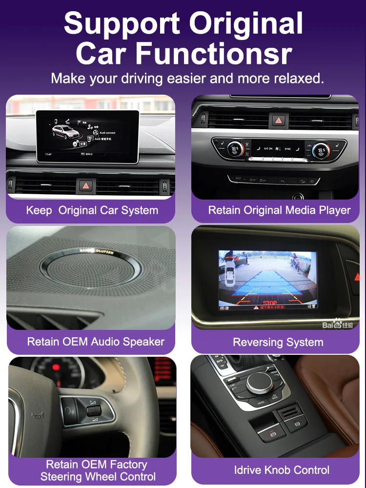 AUTOTOP 12,3 "1920*720P Drahtlose CarPlay Android Auto Auto Multimedia Video Für Audi A4 A5 A4L B9 2016-2019 Steuergerät Stereo Radio – Detail 6