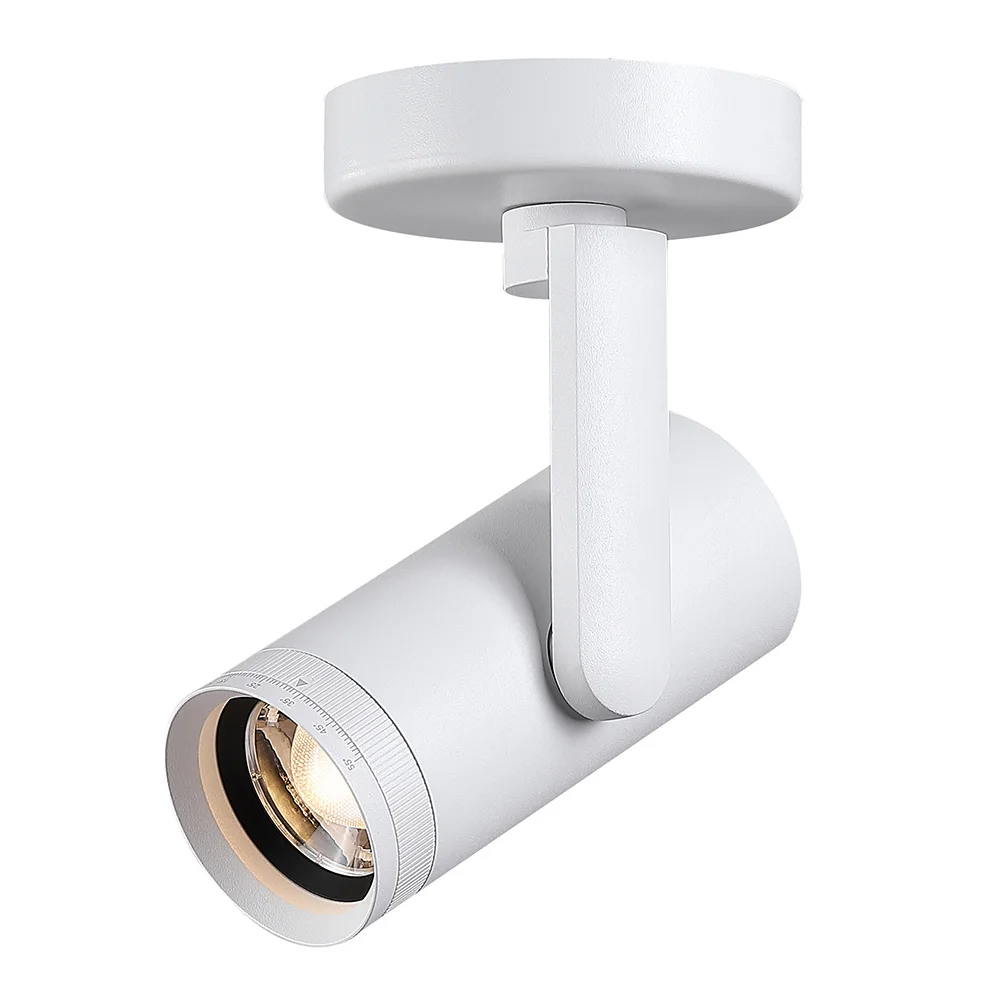 Opulux 12W Faretto da incasso a LED Lampada da soffitto a montaggio superficiale Faretto zoomabile dimmerabile Angolo del fascio regolabile per interni 10-55 °   CRI97