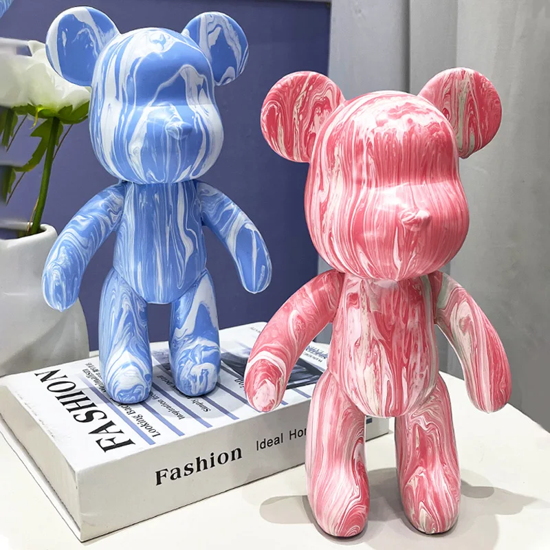 Flüssige Bär Spielzeug Set Eltern-Kind handgemachte flüssige Malerei Acrylfarbe DIY Bär Skulptur handgemachte Graffiti Home Decoration
