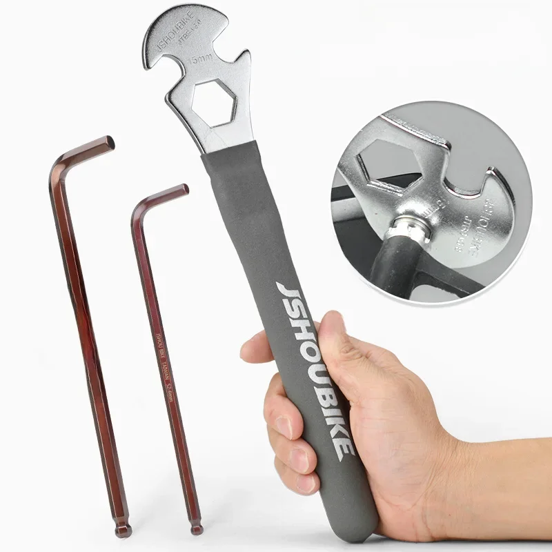 AliExpress JSHOU BIKE Bicycle Pedal Wrench Overhaul Install Spanner Bike Repair Service Tool Long Handle Extra