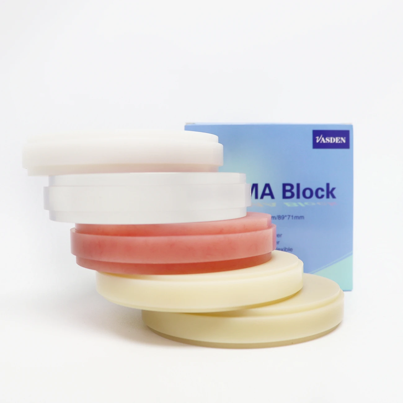 A3 A3.5 Colors Monolayer PMMA Disc A1 A2 98mm PMMA Disc Cad Cam Materials For Temporary Crown
