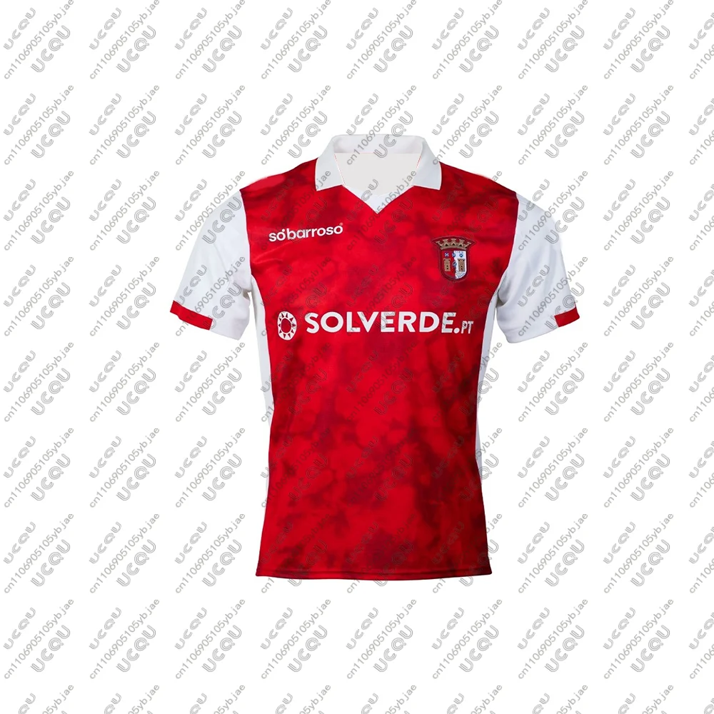 Camisa de Futebol Masculina e Infantil 2026 Respirável para Adultos e Meninos - Camisa de Jogo Rápido Secagem Rápida S-SC B-Braga