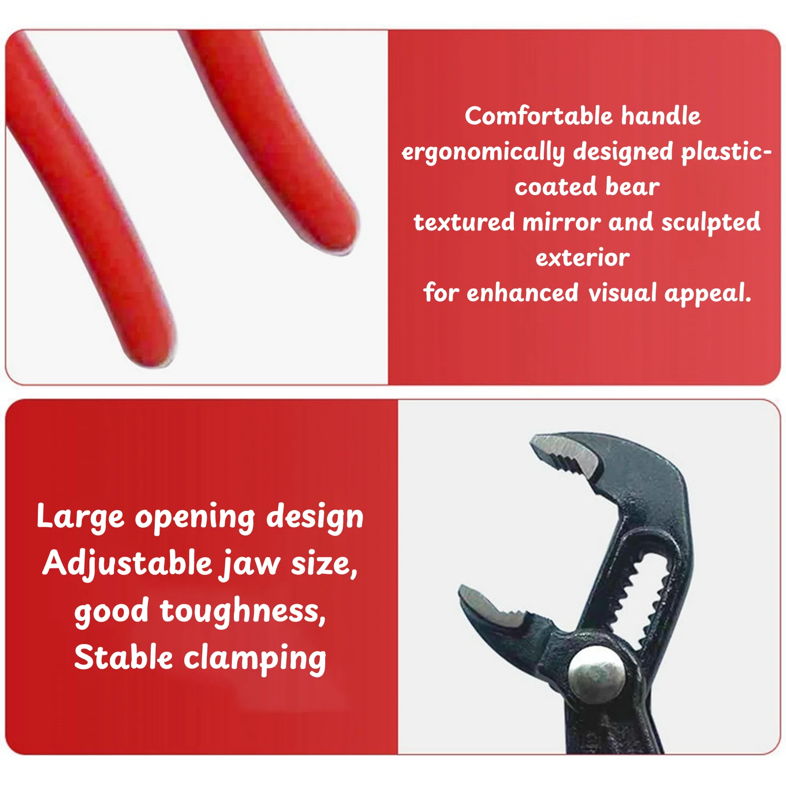 1 كماشة مضخة مياه اللسان والأخدود كماشة مقبض مريح تصميم قابل للتعديل للأجهزة الإلكترونية إصلاح المنزل 7/10/12 بوصة #4