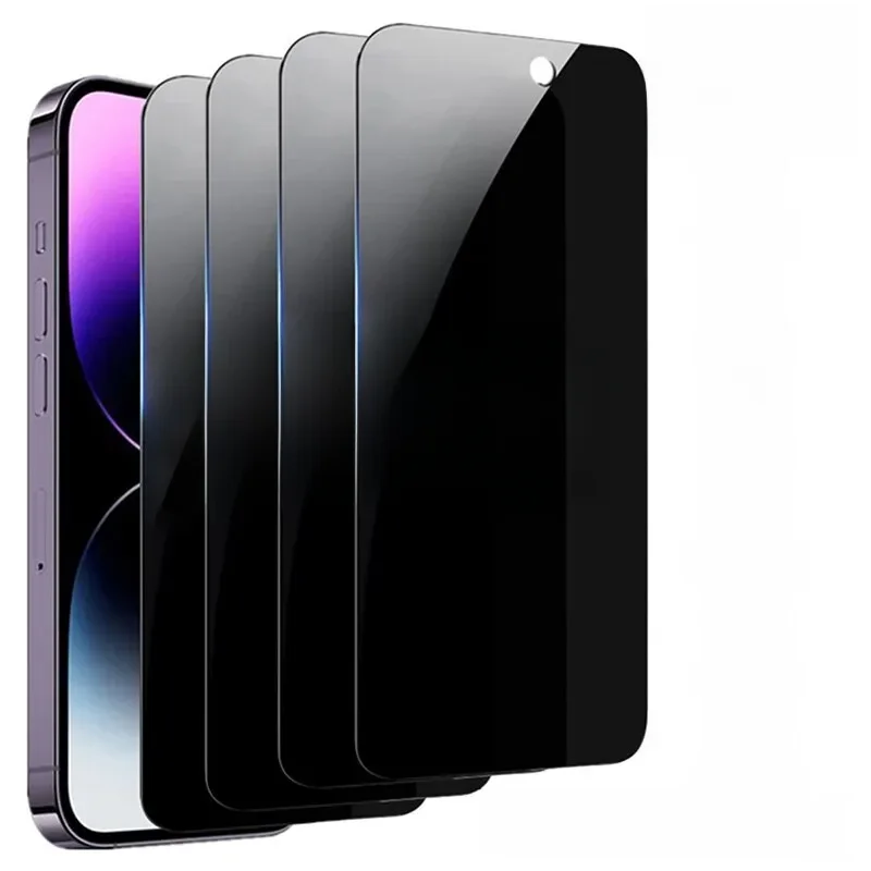 Protetor de tela de privacidade para iPhone, vidro anti-espião, 14 Pro Max, 16 Pro, 13, 15, 12, 11,