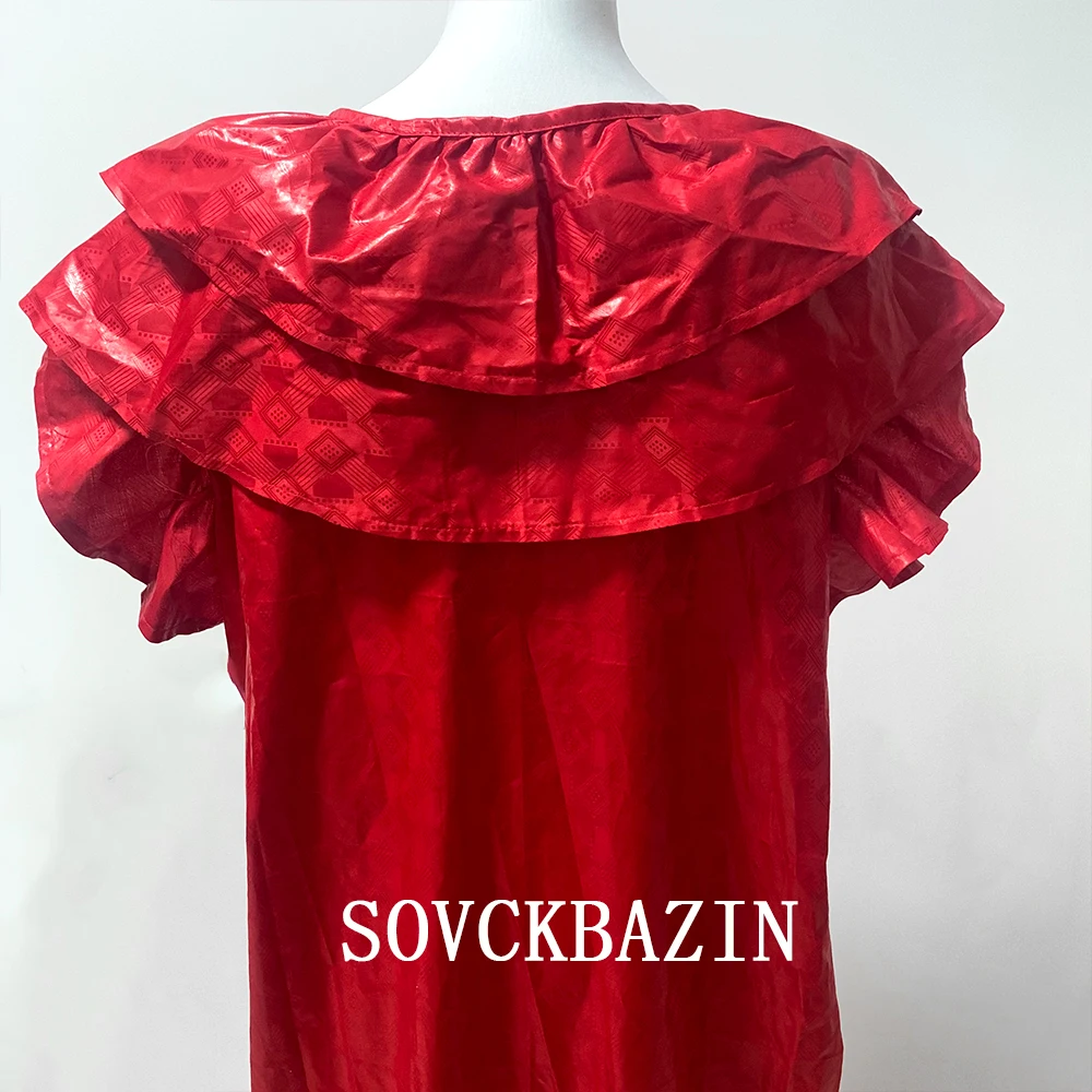 Afrykańskie tradycyjne sukienki dla kobiet Riche Bazin Brocade szlachetna dama wesele 4XL Plus rozmiar nigeryjczyk Dashiki Robe Basin