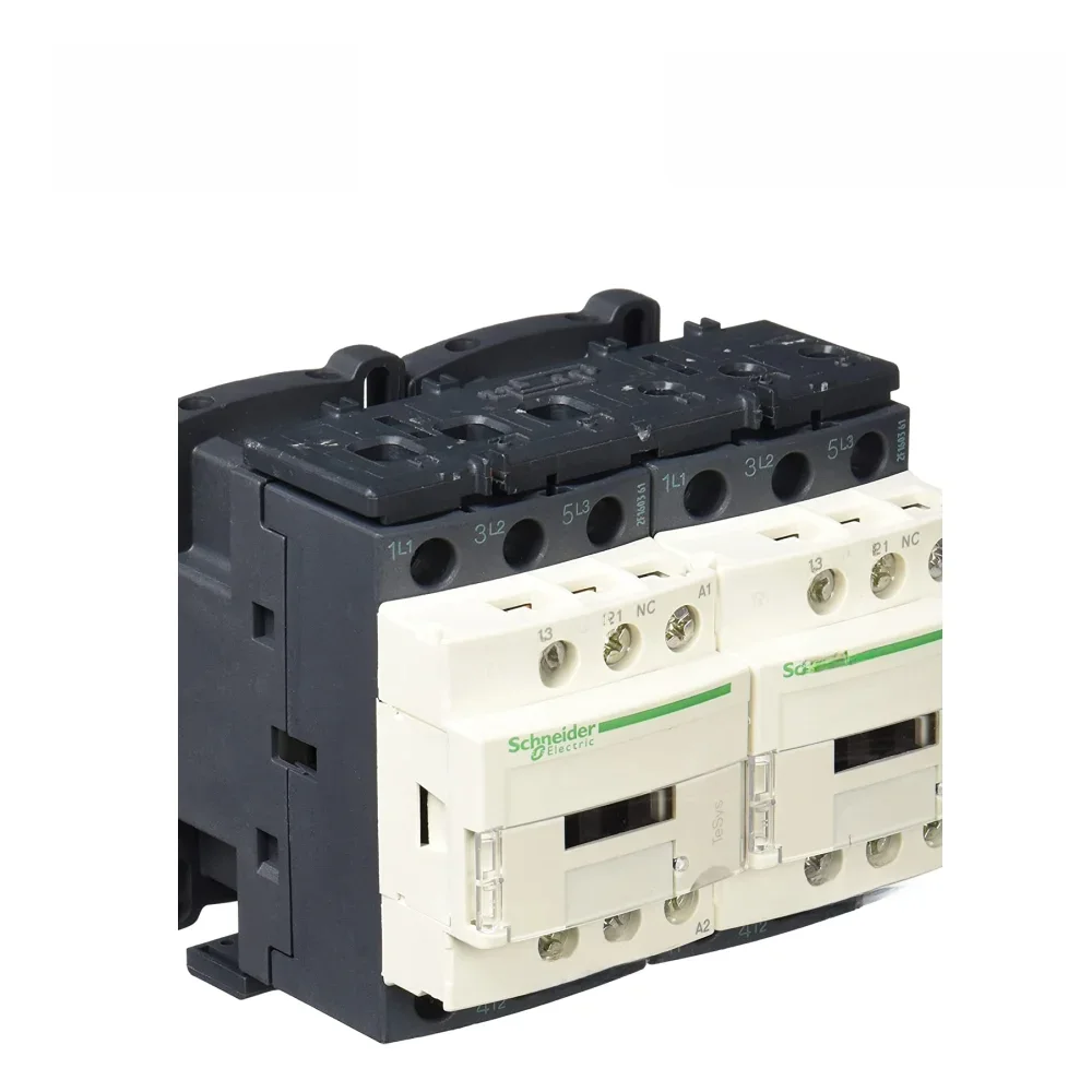 Contator auxiliar do inversor de schneider electric-cyberall-tesys com carga resistiva e controle do