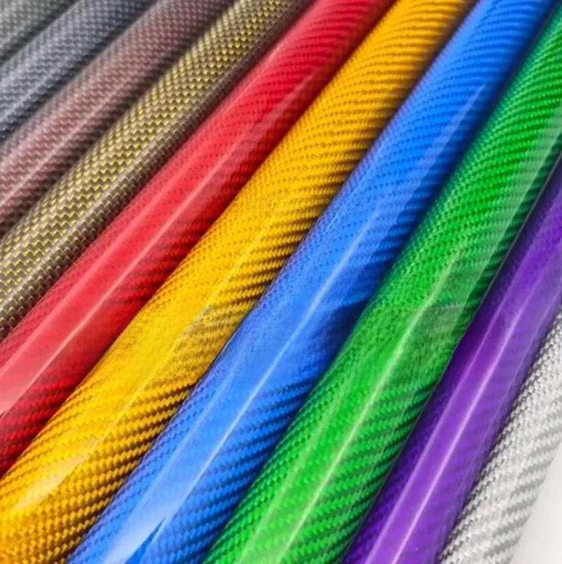 AliExpress NONE 3K Colorful Full Carbon Fiber Tube 1000mm In Red Orange Blue Green Silver And Purple For RC Underwater Drones, Bike,Tripods