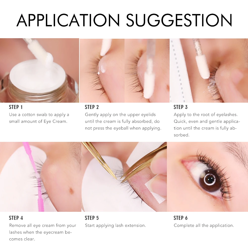 Gollee Waterproof Adhesive Eyelashes 5ml No Irritation Mint Anti-allergic Cream Gel for Lash Extensions Eyelash Allergy Glue