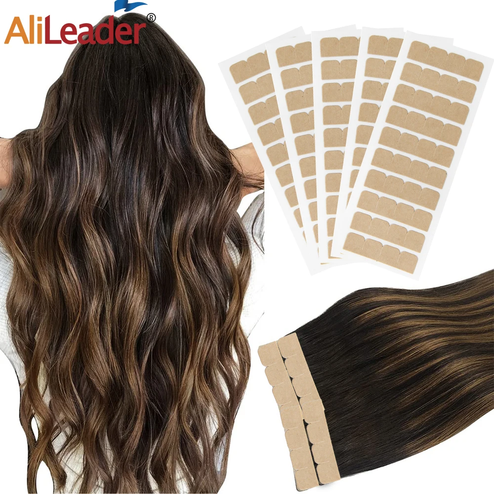 

Alileader 5 Sheets 60Pcs Hair Tape Adhesive Glue Hair Extension Double Side Tape Waterproof For Lace Wig Hair Extension Tools