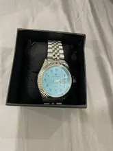 Montre argent cadran bleu