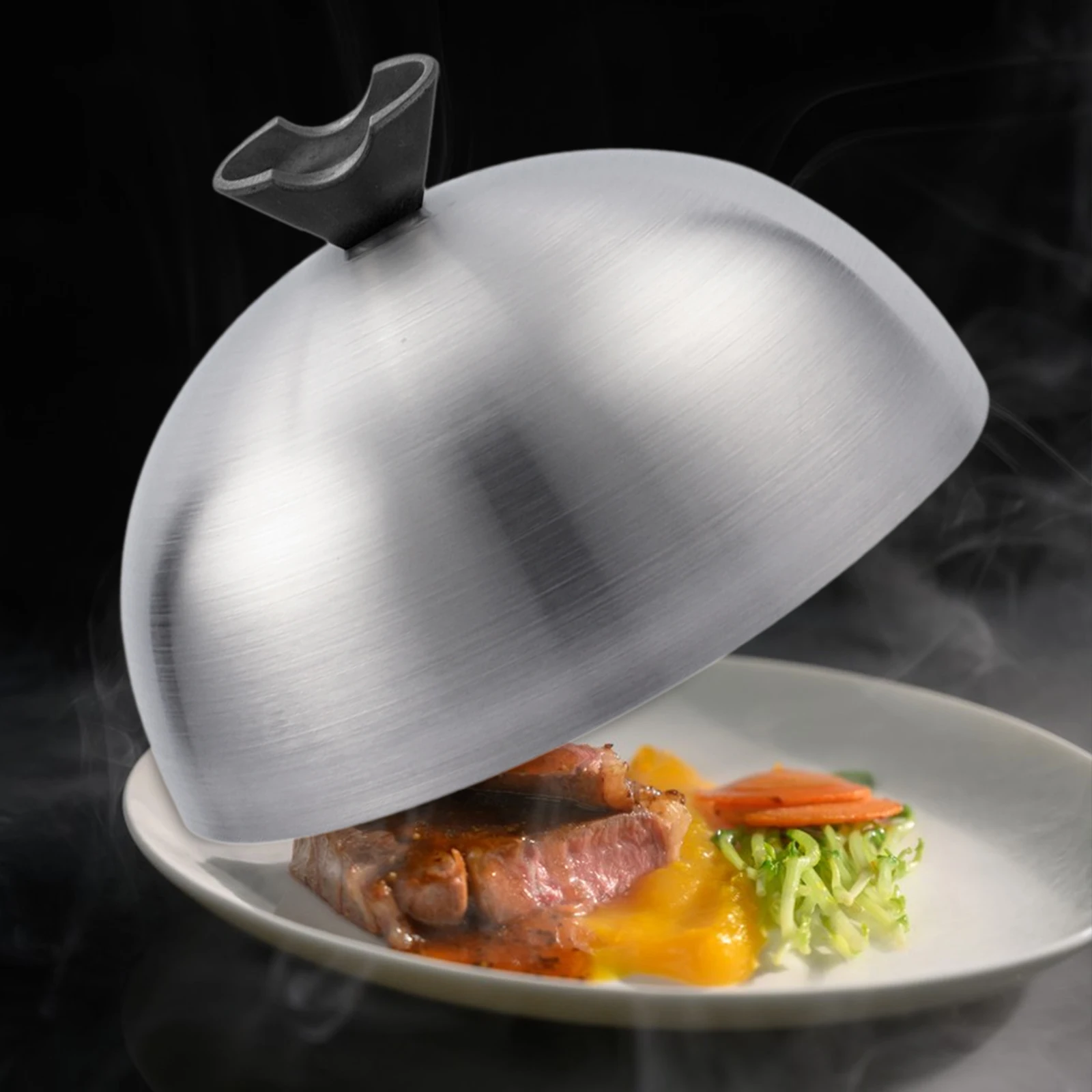 Versatile Stainless Steel Burger Cover Frying Pan Dome Basting Lid for Cooking Barbecue Teppanyaki Hamburger Griddle