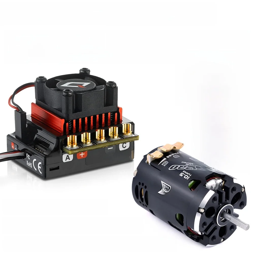 Hobbywing QUICRUN 10BL120 120A ESC met Rocket 540 V3 4.5T Motor Sensored Borstelloze Combo voor Concurrentie 1/10 1/12 F1 RC Auto - afbeelding 2