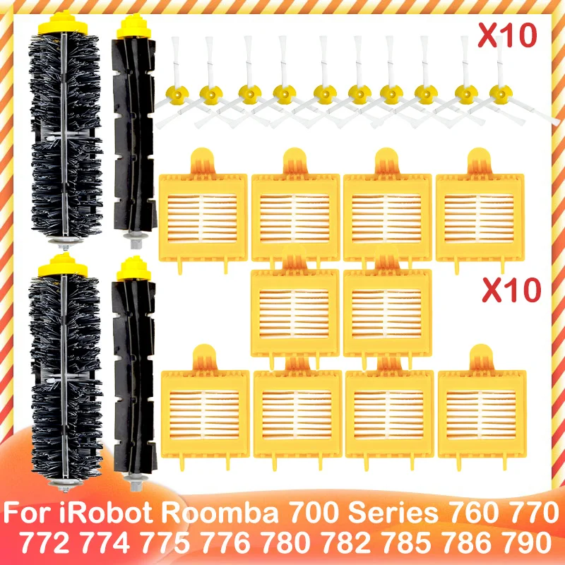 For iRobot Roomba 700 Series 770 780 790 772 774 775 760 Spare Accessories Main Brush Side Brush Hepa Filte Replacement Part