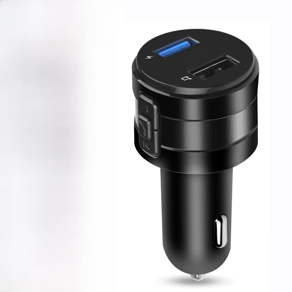 Transmissor Bluetooth FM para carro, MP3 player, kit mãos livres para carro, carregador USB duplo,