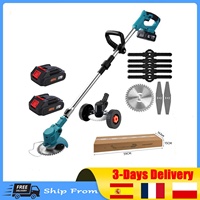 1800W Cordless Electric Grass Trimmer, Foldable Lithium Battery Lawn Mower for Garden Weeding, Home & Commercial Use, Lightweigh