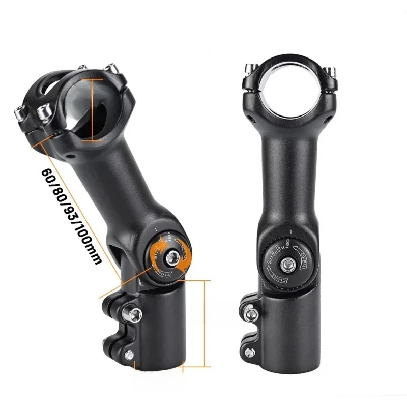 AliExpress GUSTAVO Mtb Power Bicycle Handlebar Stem Road Mountain Bike Table 60/80/93/100mm Rod Adjustable Stem 31.8 25.4 Riser