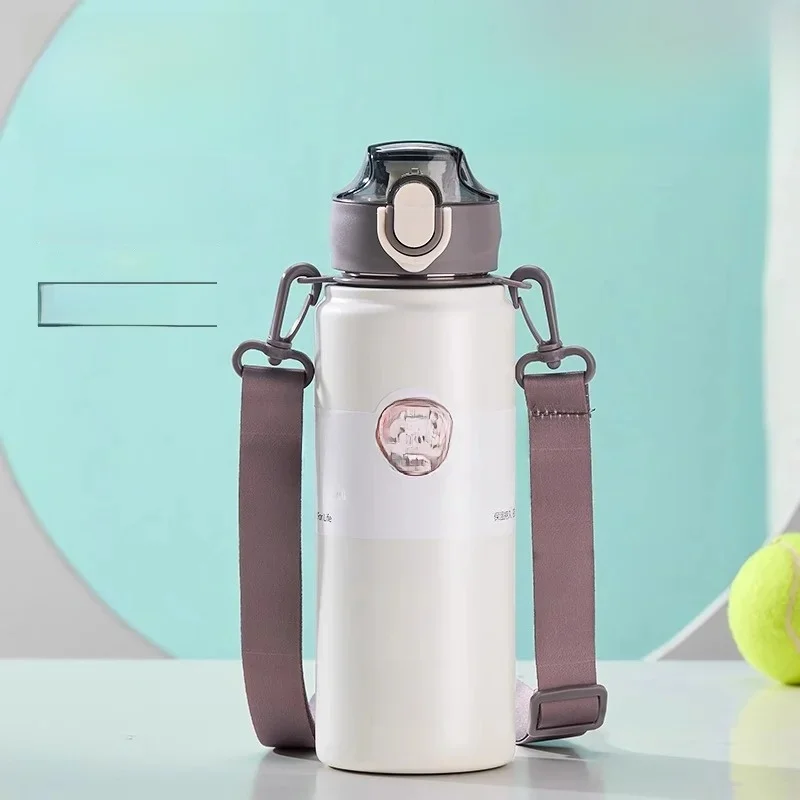 GIANXI 1000ml bouchon à ressort grande capacité tasse à vide 316 tasse à café en acier inoxydable Portable bouteille d'eau de Sports de plein air