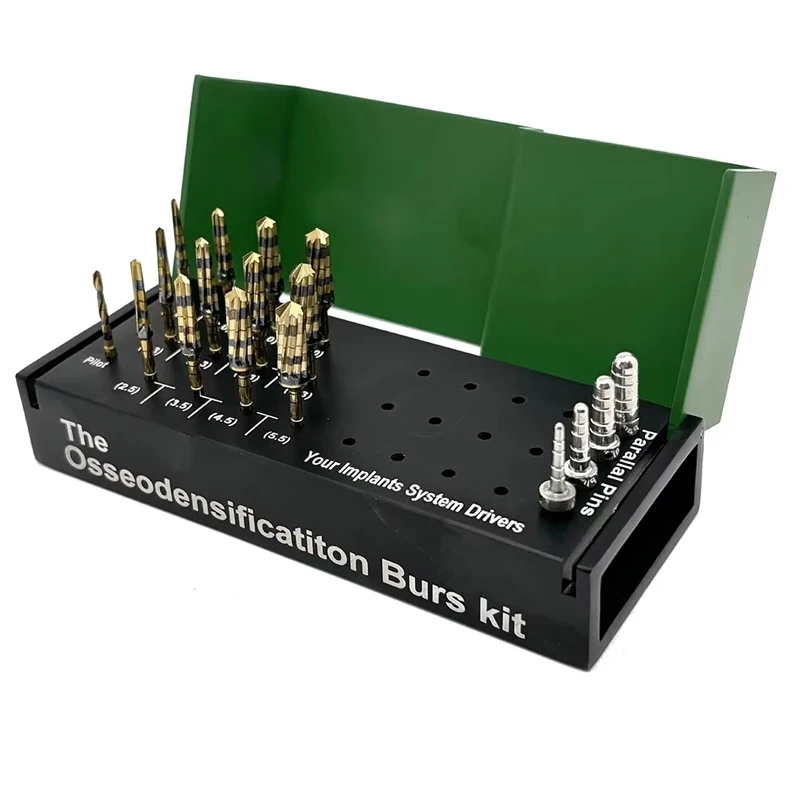 Professional Dental Implant Osseodensification Burs Alveolar Ridge Expansion Tools Bone Cutting Kit for Alveolotomy Procedure
