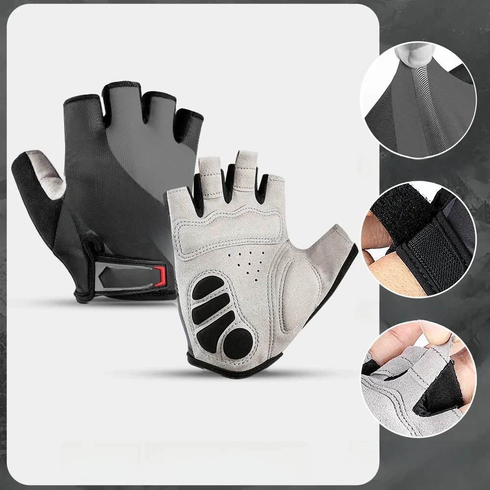 AliExpress Kyncilor Half Finger Cycling Gloves Summer Bicycle Gloves Shock-absorption Breathable Mountain Bike MTB Gloves Cycling Accessories