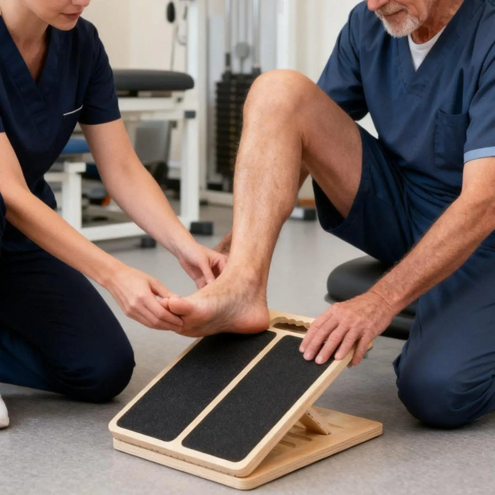 Foldable Wooden Slant Board Adjustable Calf Stretcher Foot Incline Board Standing Stretch Platform Fitness Exercise Equipment